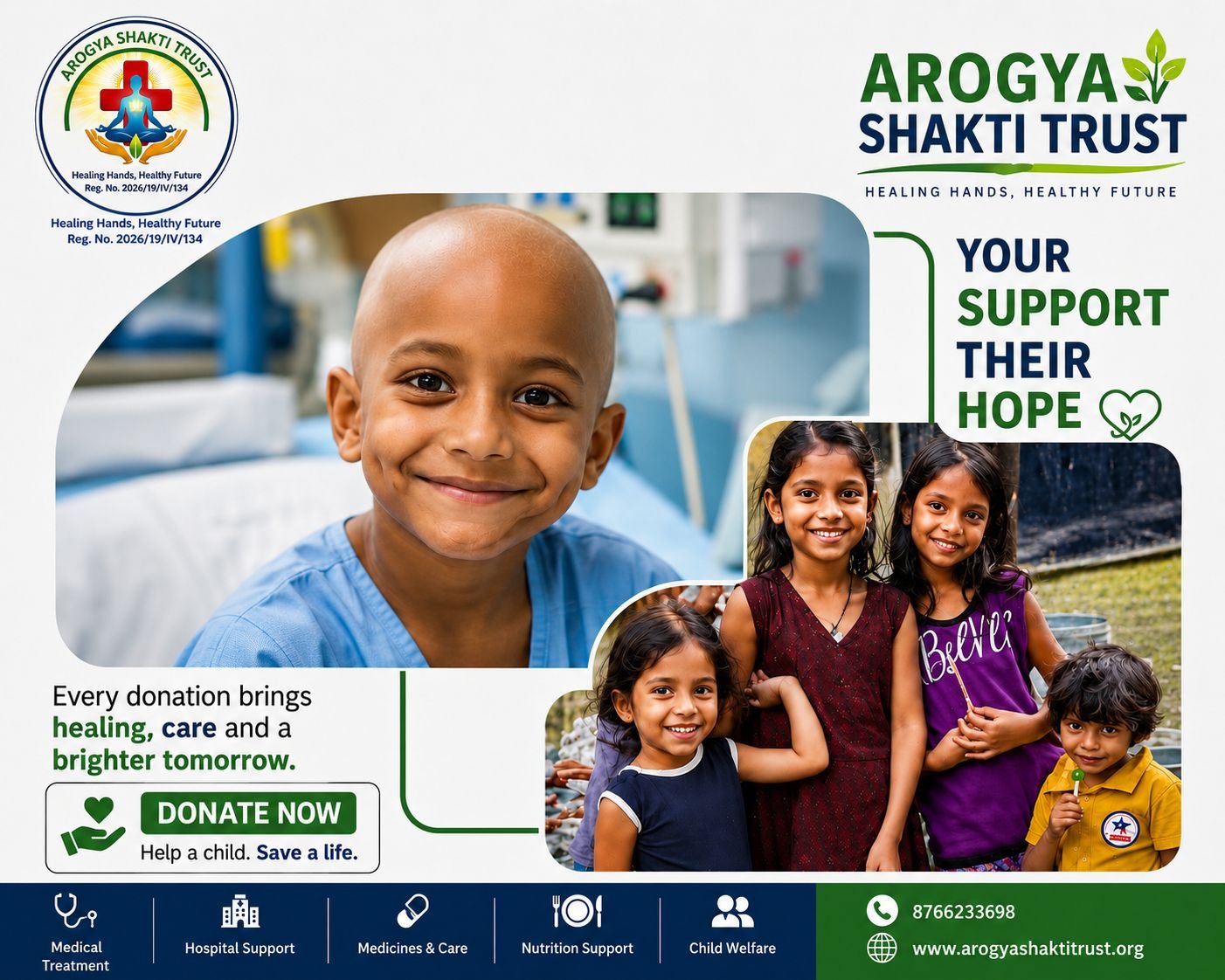 Children supported by Arogya Shakti Trust